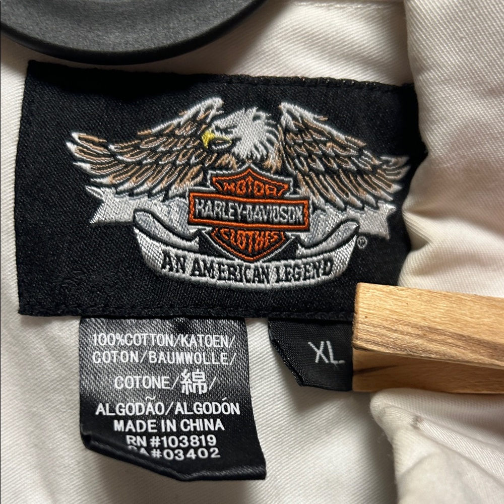 Harley-Davidson Cream Short Sleeve Shirt - Picture 3 of 3